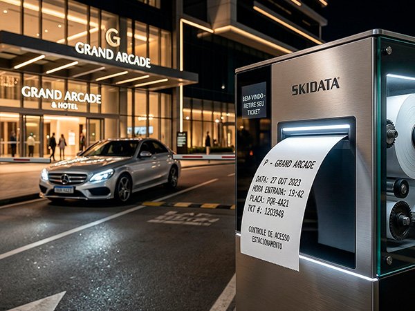 Bobina para ticket de estacionamento — cancelas e totens de acesso